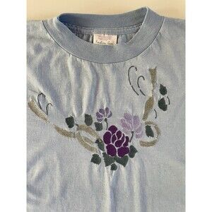 XL Vintage 80’s Floral Embroidered Fashion Gear T-Shirt